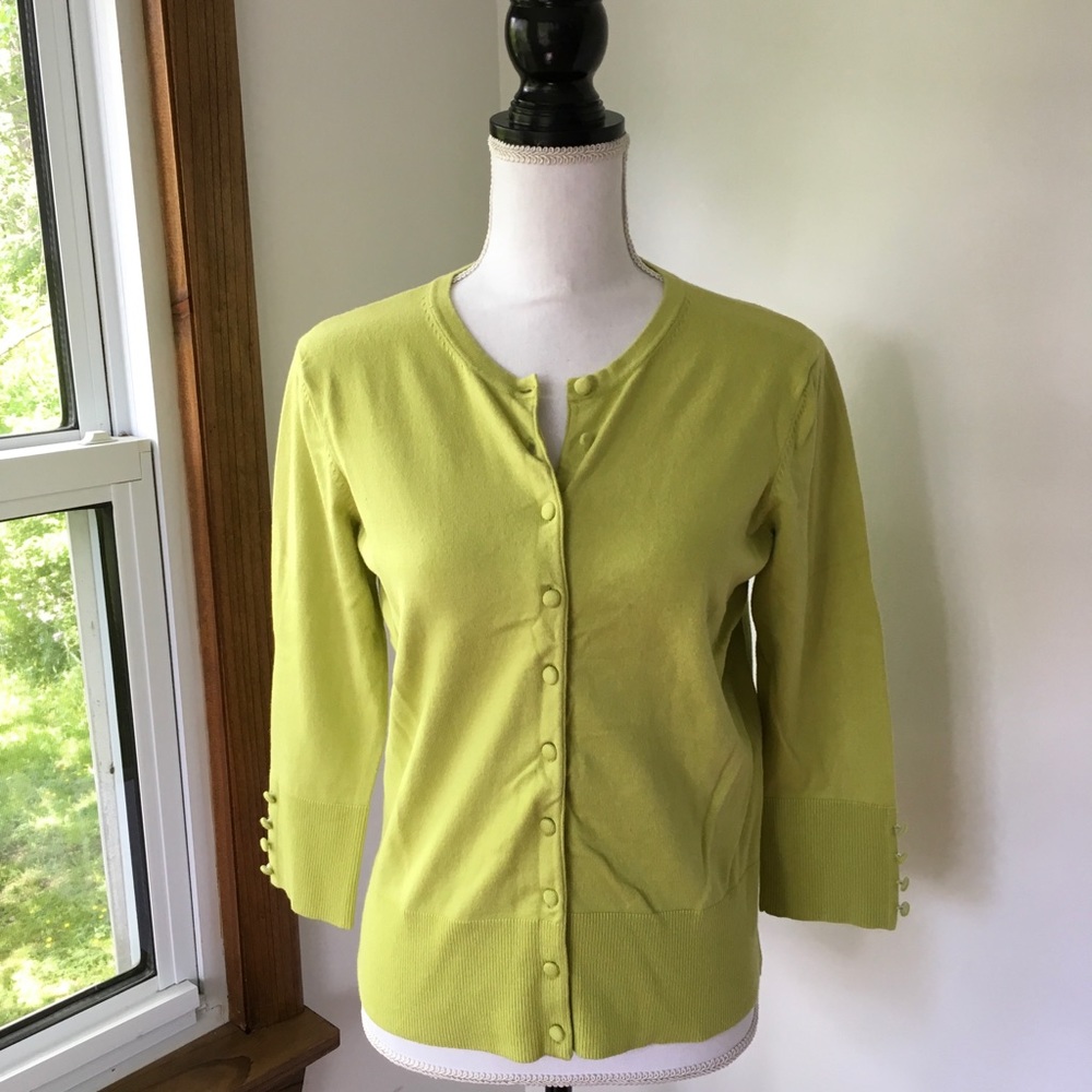 New Medium Light Green Grace Elements Cardigan - image 2